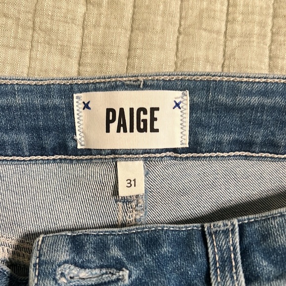 🔥🔥PAIGE Transcend Hoxton Ripped High Waist Ankle Skinny Jeans - Picture 8 of 16